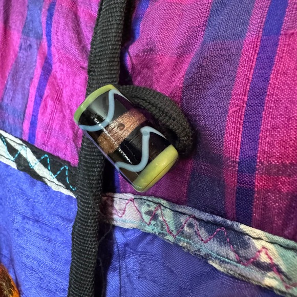 Vintage 90's Women's Large Allure Black Silk Jacket Art to Wear Colorful Floral - Picture 2 of 8